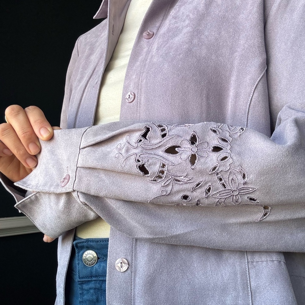 Vintage Norton McNaughton lilac button up, size medium